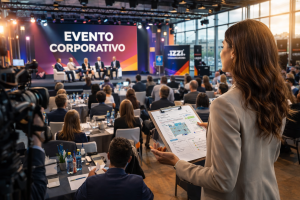 cómo planificar un evento corporativo con activaciones de marca y organización profesional en evento empresarial